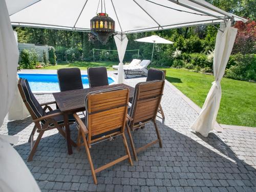 Balcony/terrace, Villa in Drents-Friese Forest with Pool in Wateren
