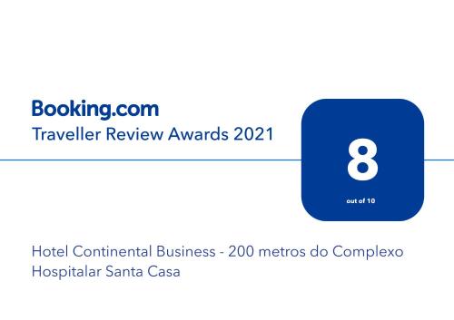 Hotel Continental Business - 200 metros do Complexo Hospitalar Santa Casa