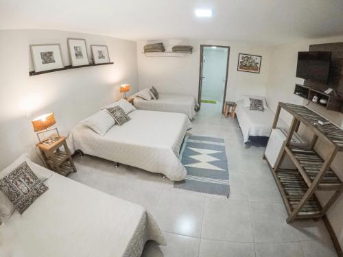 1 double bed, 3 twin beds