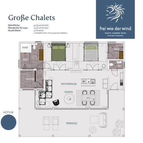 Frei wie der Wind-Chalets 205m von Hagebuttenweg entfernt