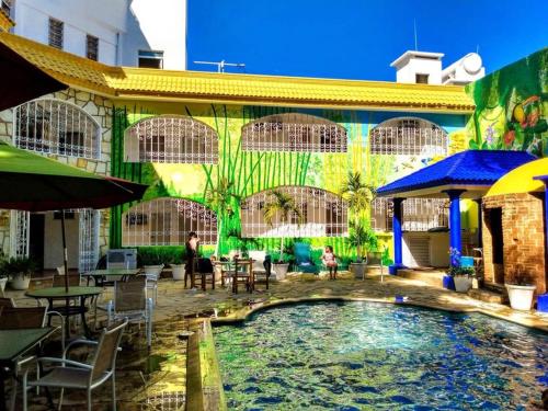 Swimming pool, HOTEL ESMERALDA in Tampico