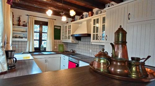 주방, Guesthouse Lucas in 아스프랑겔로이