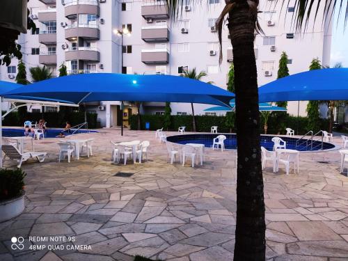 Swimming pool, Flat Lagoa Quente in St. Lagoa Quente