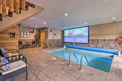 Luxe Smoky Mountain Cabin Indoor Pool and Fire Pit!