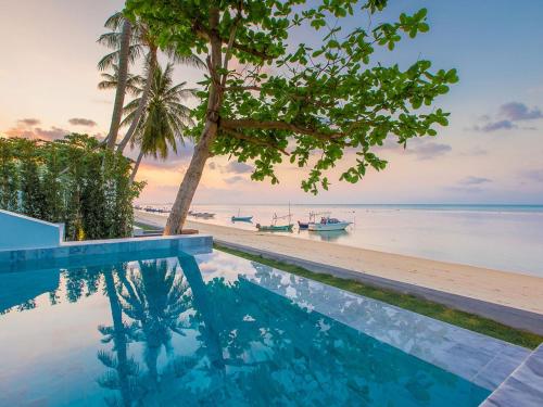 Garden, White Whale Beachfront Pool Villa in Bang Por