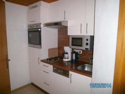 מטבח, Gastehaus Hirschenhof in סולדן