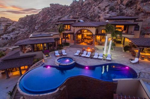 Majestic Hilltop Villa with Panoramic Ocean Views, 2 Pools, & Exercise Room