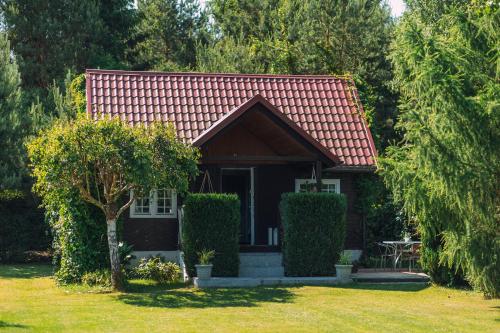 Viesnīcas āriene, Domki Victoria z sauna in Sasino