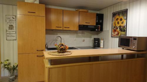 廚房, Ferienwohnung Sonnenblick in 比紹夫斯韋達