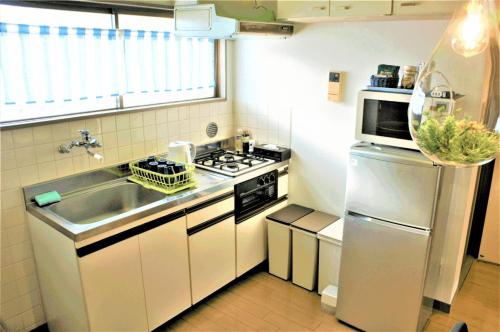 kök, Lägenhet på 50 m² i Itabashi, med 2 sovrum och 1 badrum (privat) (Spacious Apartment Ikebukuro&Sunshine City) in Itabashi