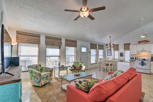 Galveston Beachfront House with Deck and Ocean Views!