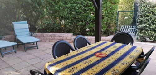 Petite Maison de 40m2 très bien équipée avec jardin privatif, Wifi, Piscine commune à la résidence ,ouverte du 1er juin au 30 septembre de 09h à 21h
