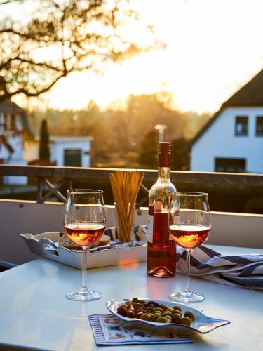 Balkon/teras, Friedenstr_43 Whg_6 Wellenlaeufer in Zingst