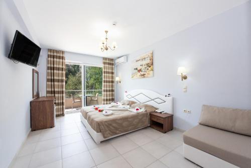 Chambre double avec 1 ou 2 lits, supérieure, vue sur le jardin, 3 lits