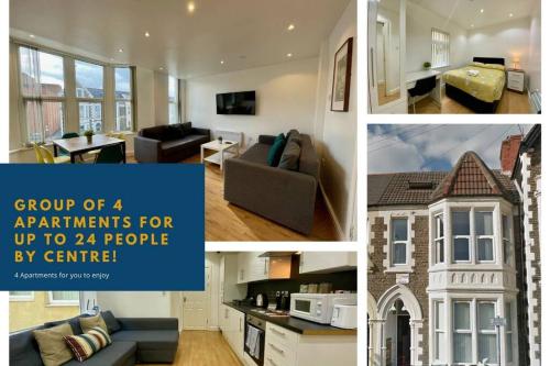 Group of 4 Apartments for up to 24 Guests gîte à louer Cardiff