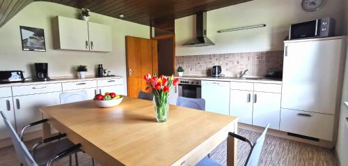 廚房, Ferienwohnung Landidylle Nassheck in 迪布利希