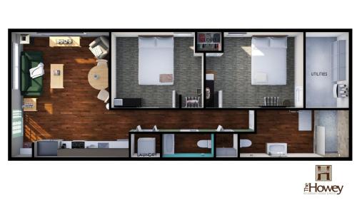 2 bedrooms, 3 beds