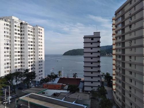 Sala living vista mar Wi-fi e smart tv São Vicente