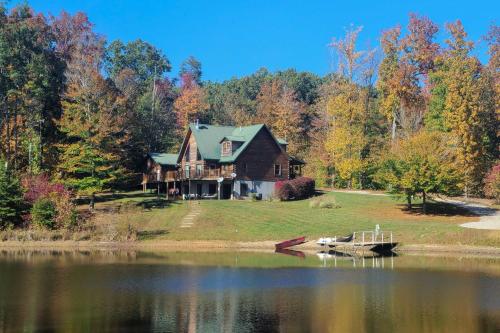 Autumn Cabin Retreat: Private Lake & Fire Pits