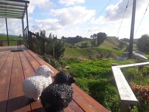 View, Cosy Country Cottage on a Sunny Hill in Omata