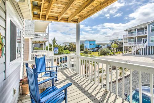 Coastal Oasis with Decks Walk to Holden Beach!