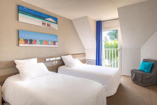 1 queen bed, 1 twin bed