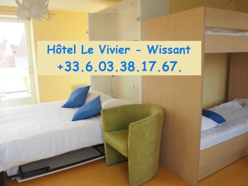 photo chambre Hôtel Le Vivier WISSANT - Centre Village - Côte d'Opale - Baie de Wissant - 2CAPS