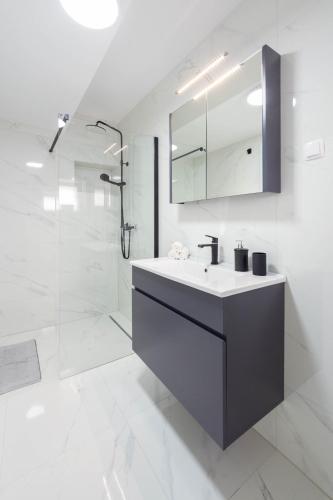 Shower, VILLA STARS HILL WITH HEATING POOL and JACUZZI - MAKARSKA in Slivno