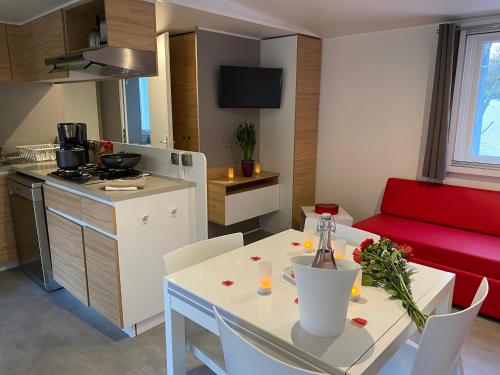 virtuve, Les Cottages du Herisson in Bonlieu
