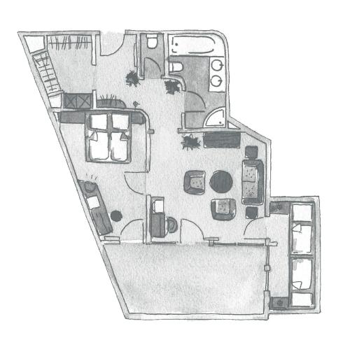 Suite, de luxe, vue sur la vallée