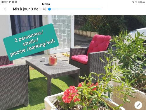 Gite du stade Le Studio cour parking et piscine partagee in District 10