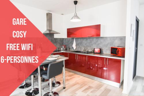 Appartement "le Terminus " Gare-Cosy-Wifi 6 Personnes - Location saisonnière - Saint-Quentin