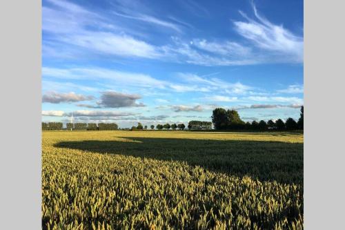 Huisje op Bioboerderij, kust, polder en rust