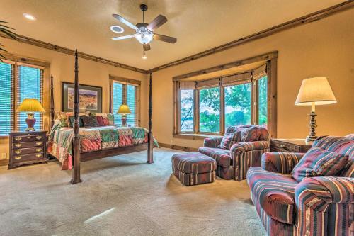 Private Dock and Water Views Hot Springs Abode!