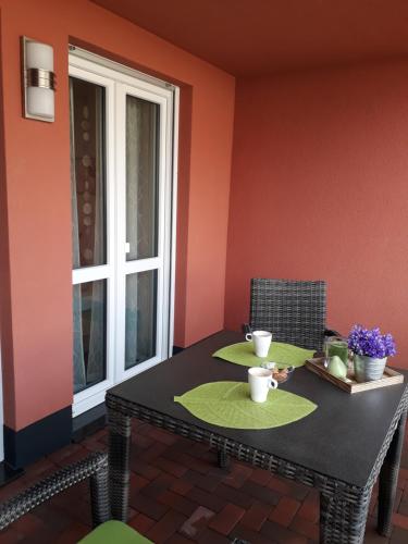 阳台/露台, Ferienwohnung Kurpark in 克桑滕市中心