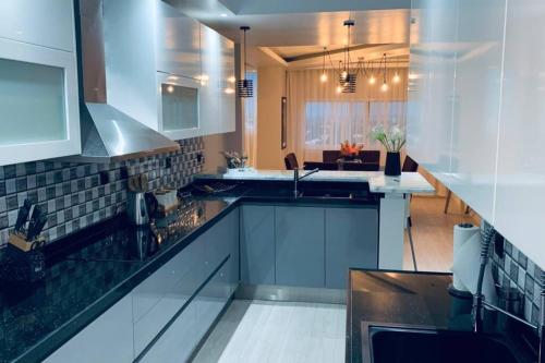 Upscale luxurious apartment with a superb view.