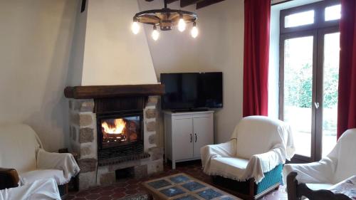Közös társalgó / TV, Gîtes du Martroy (Gites du Martroy) in Chateau-Landon
