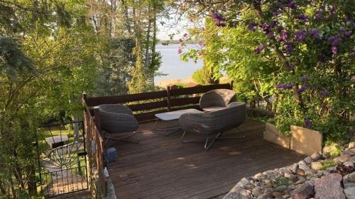 陽台/露台, Ferienhaus in Arendsee mit direkter Seenähe (Ferienhaus in Arendsee mit direkter Seenahe) in 阿倫策/阿爾特馬克