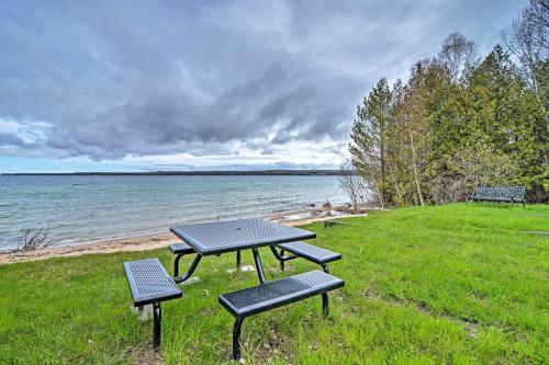 Charlevoix Cabin with Patio and Grill - Steps to Lake!