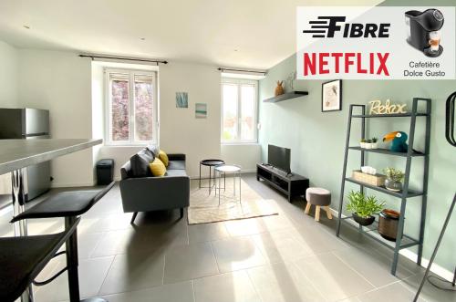 Très beau T2 42m2 lumineux, moderne et rénové avec Fibre - Location saisonnière - Belfort