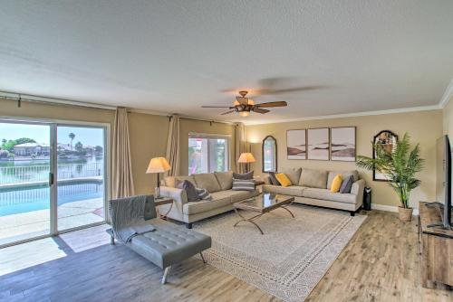 Luxe Lakefront Pool Deck Gazebo and Massage Chair - main image