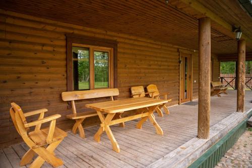 Erkély/terasz, Pas Kaziuką namas-sodyba (Pas Kaziuka namas-sodyba) in Ignalina