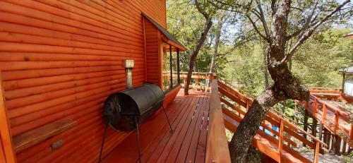 balkon/terras, Cabaña las trancas (Cabana las trancas) in Termas De Chillan