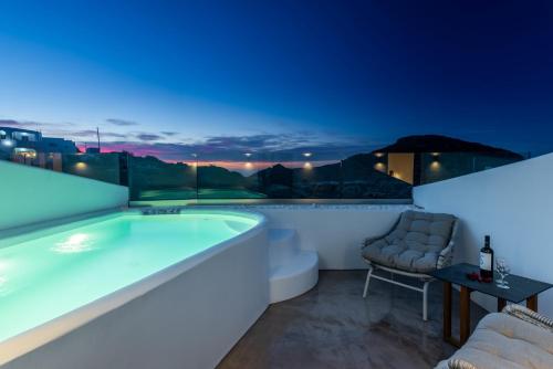 balkon/terras, Geomilos Deluxe Rooms in Milos Island