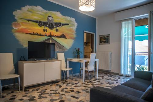 Shared lounge/TV area, FLY HOUSE BOLOGNA...un appartamento al volo in Borgo Panigale