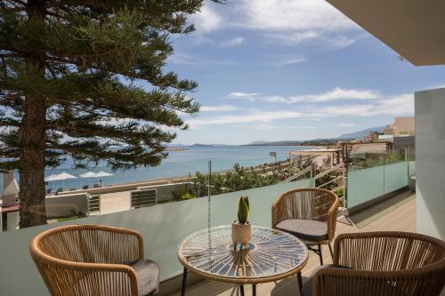 Balcony/terrace, Kolymbari Sea Front Cozy Apartments near ioannis kafenagogeio kolibari