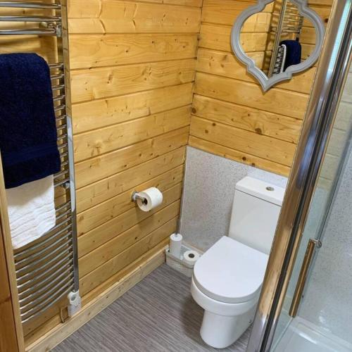 Banheiro, Immaculate cabin 5 mins to Inverness dogs welcome in Allanfearn