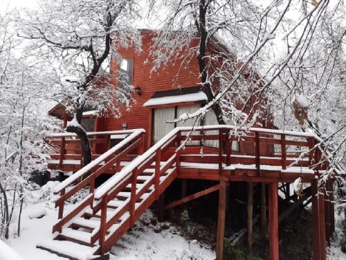 balkon/terras, Cabaña las trancas (Cabana las trancas) in Termas De Chillan