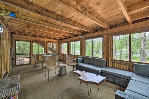 Luxe Riverfront Lodge by Torch Lake with Kayaks