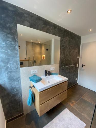 浴室, Neurenovierte Ferienwohnung Franzl in 霍爾茨基興